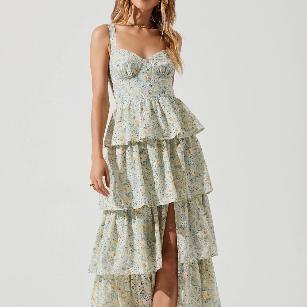 LIKE NEW - ASTR The Label - Midsummer Floral Tiered Maxi Dress
